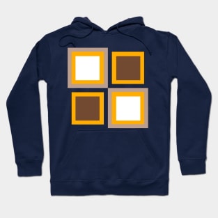 Orange and brown squares design Hoodie